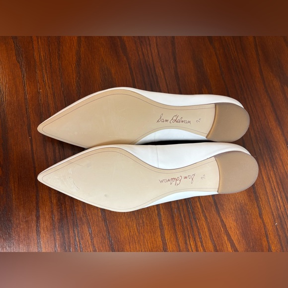 Sam Edelman Sally white leather Pointed Toe Ballet Flats women’s 7.5 - Picture 3 of 7